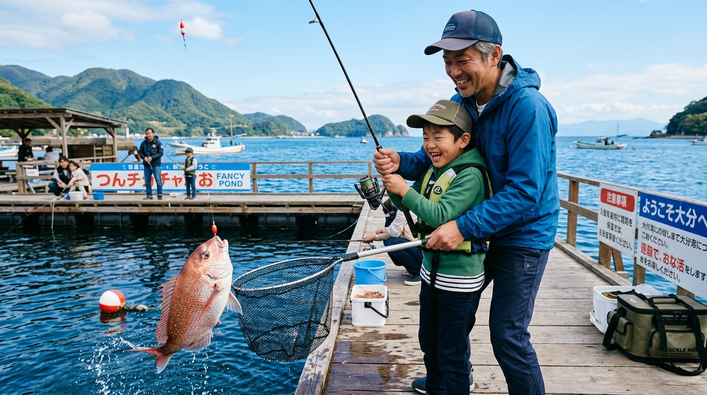 【大分県】かまえ海上釣り堀 釣っちゃ王｜竿1本でシェアOK！マダイ保証付きの初心者天国