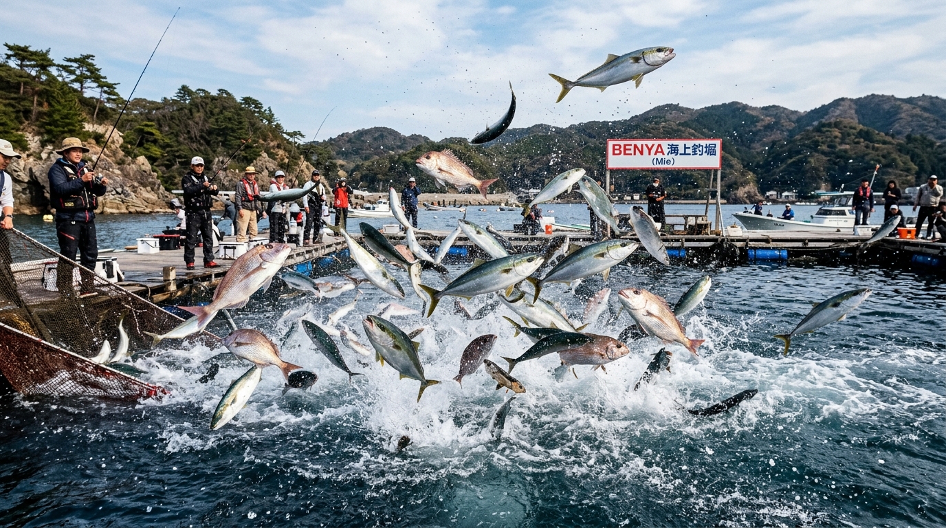 【三重県】海上釣堀辨屋｜1日2回の放流で爆釣！南伊勢のレジェンド的釣り堀