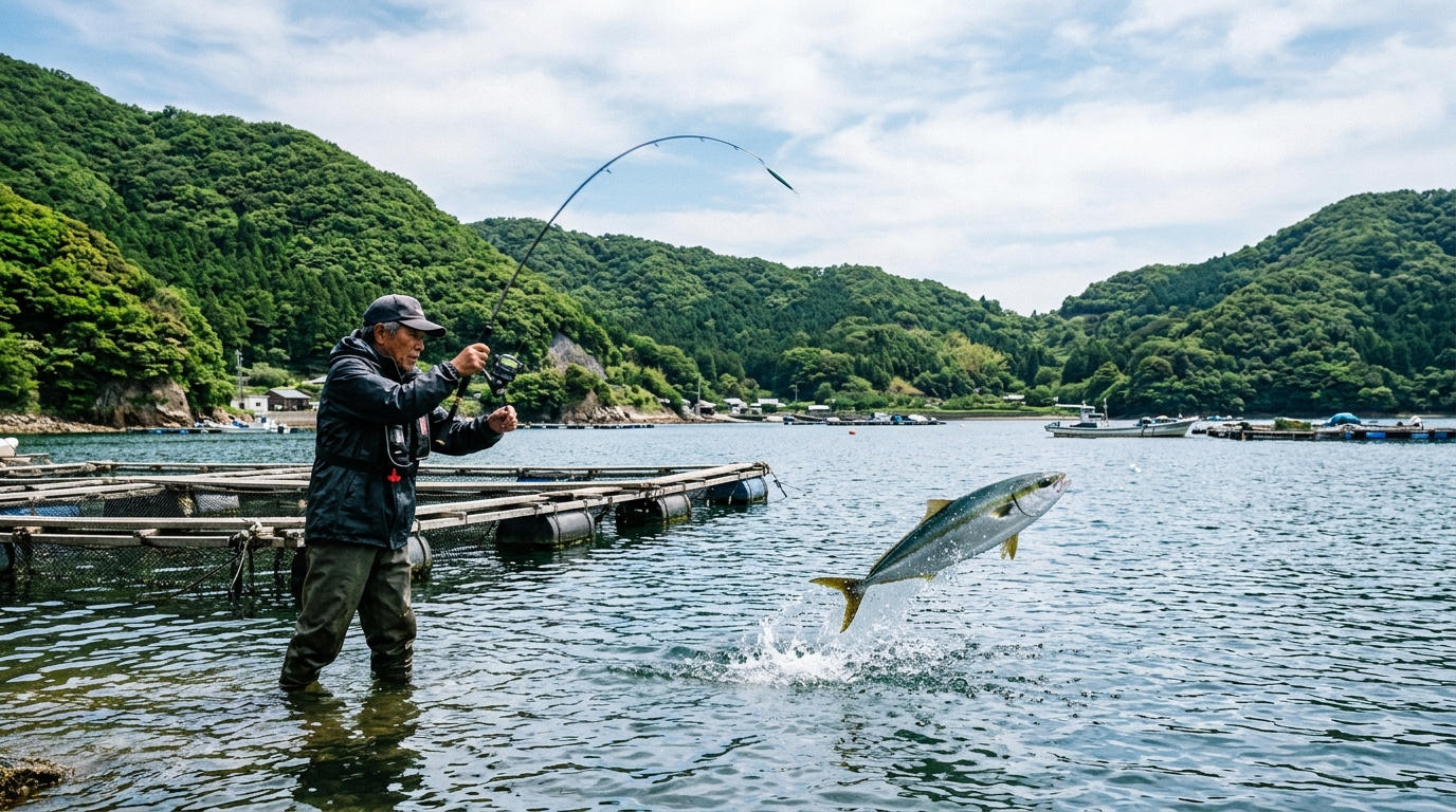 【香川県】ソルトレイクひけた 安戸池｜ハマチ養殖発祥の聖地で挑む！絶品オリーブハマチ＆巨大池でのルアー戦