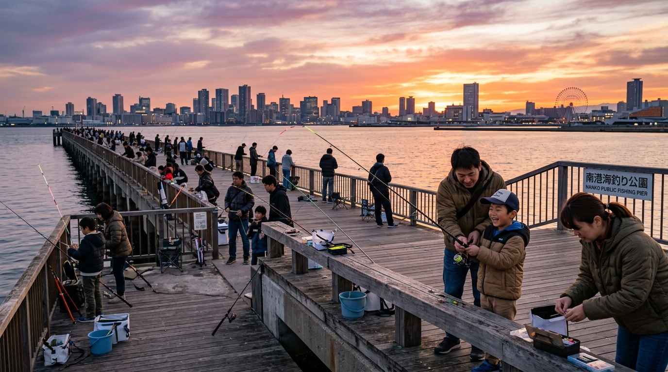 【大阪府】南港魚つり園護岸｜入場無料！市内から30分で楽しめる本格海釣りスポット