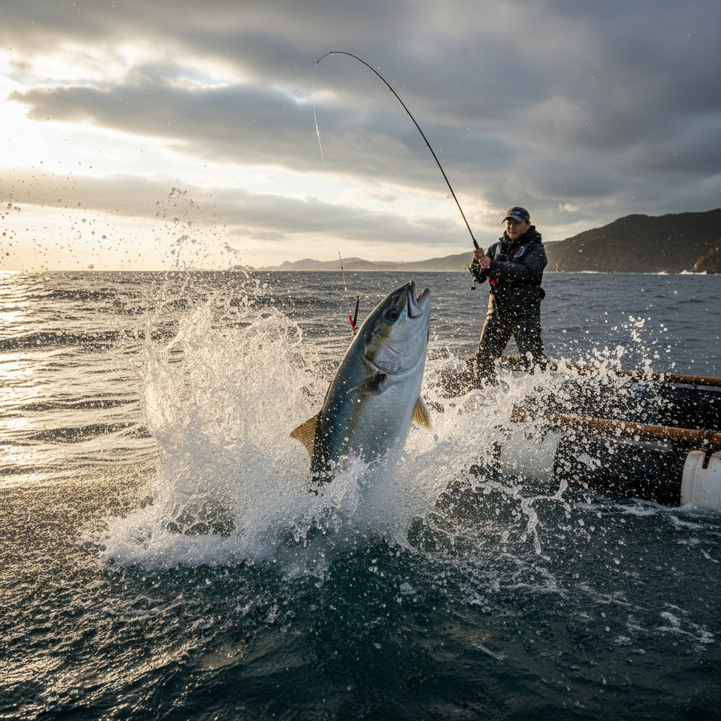 【神奈川県】みうら海王｜関東唯一の本格体験！船で渡る海上釣り堀でブリ・カンパチを狙え