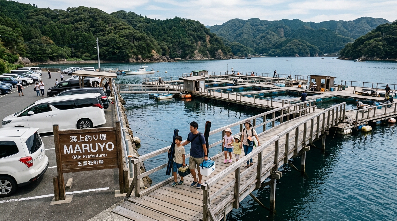 【三重県】つりぼりマルヨ｜歩いて行ける「陸続き」！4日の大放流＆破格の子供料金が魅力