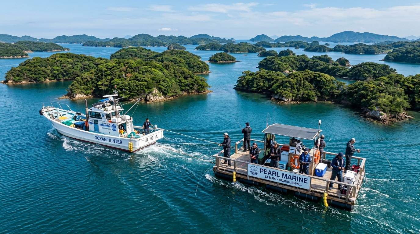 【長崎県】迎パールマリン｜全国的にも稀少！「移動式イカダ」で巡る九十九島の爆釣ポイント