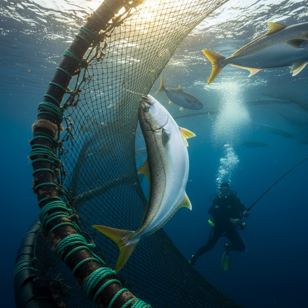 【福井県】フィッシングランド日向｜国内最大級の巨大イケスで挑む！本格海上釣り堀