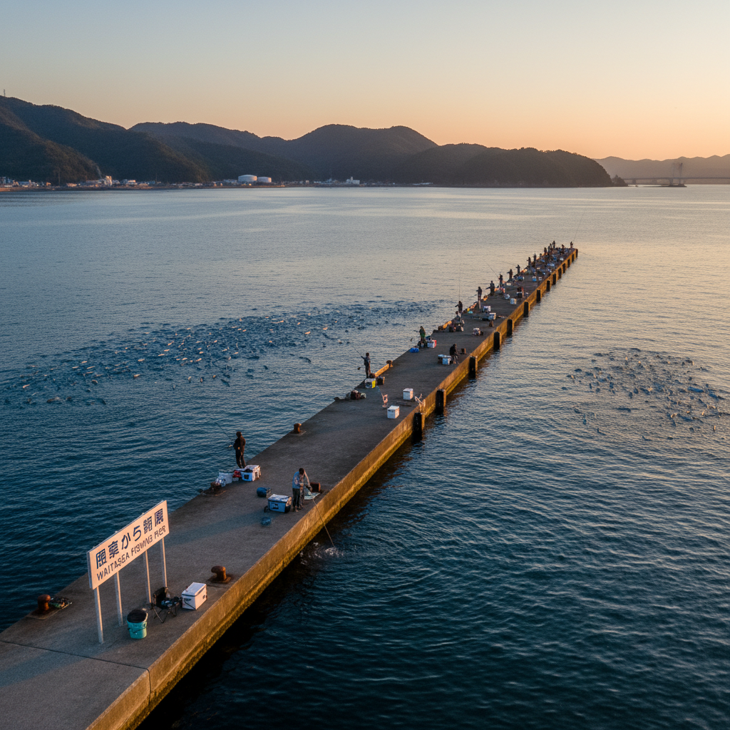 【福岡県】脇田（わいた）海釣り桟橋｜手ぶらセット800円！響灘のコスパ最強スポット