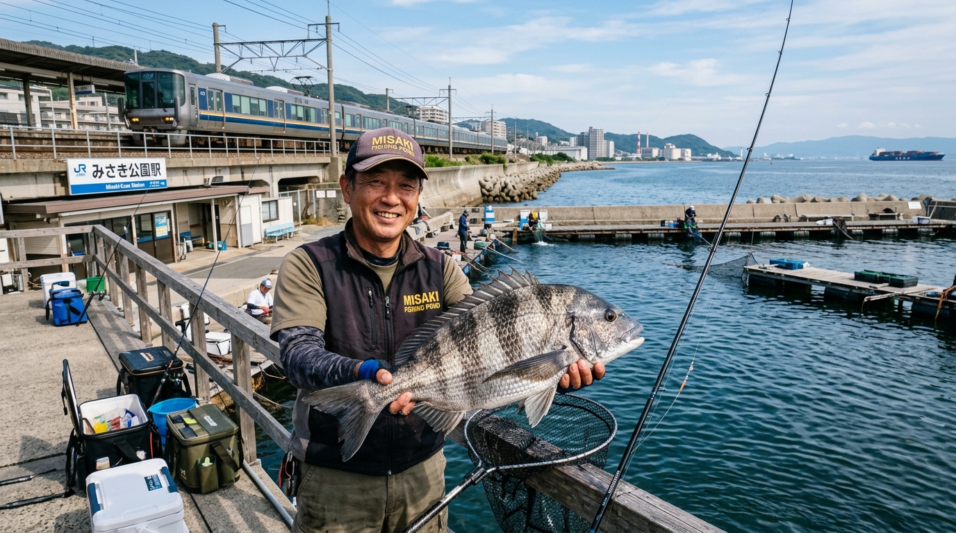 【大阪府】海上釣堀 岬｜深日港から徒歩圏内！電車で行ける数少ない海上釣り堀