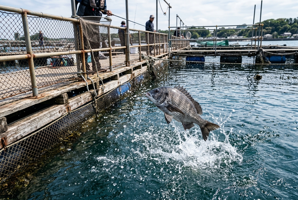 【中級】メジナ攻略：エサ持ち重視！「むきエビ」のハード加工とコマセ同調