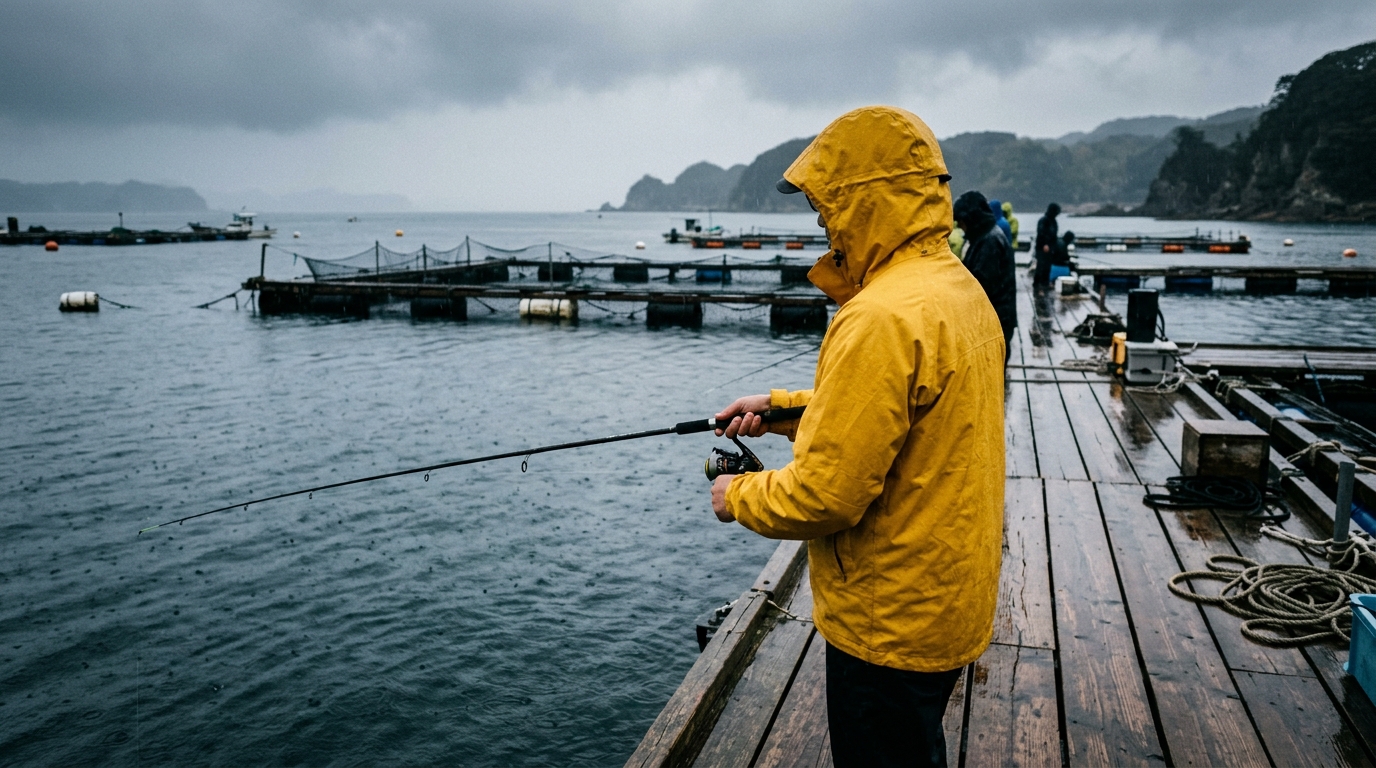 【梅雨】海上釣り堀は雨の日こそ狙い目？爆釣する理由と必須装備チェックリスト