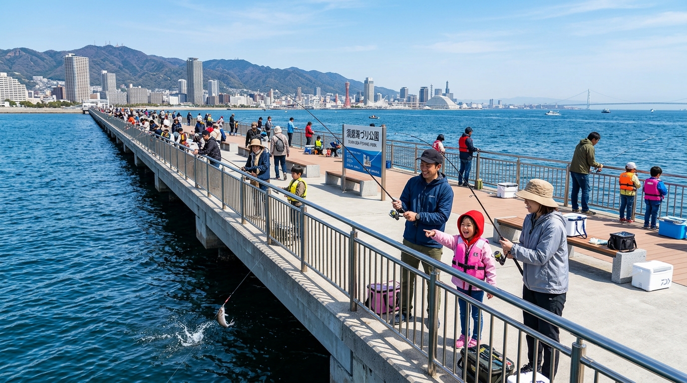 【兵庫県】須磨海づり公園｜2024年11月リニューアル！最新設備と絶景を楽しめる新生シンボル