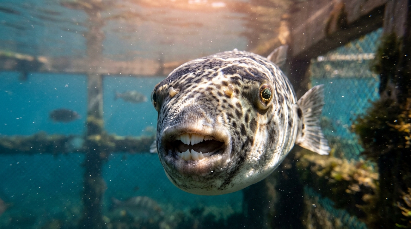 【理屈】トラフグの「噛み切る」力と「見極める」目：最狂の嘴（くちばし）と視力の科学
