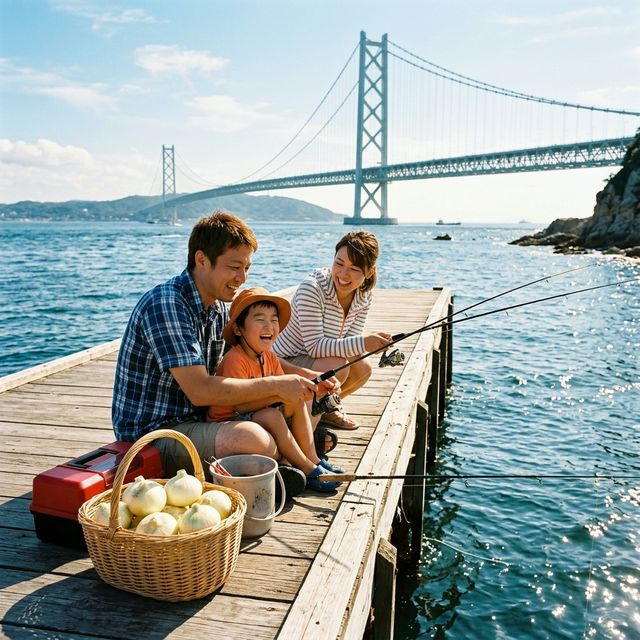 【淡路島】家族で週末旅行!海上釣り堀と絶品たまねぎグルメを満喫する旅