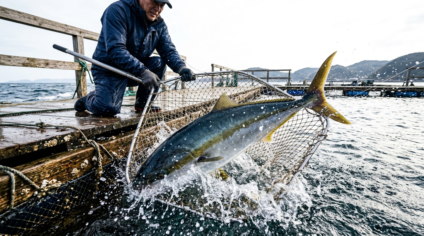 【上級】ブリ・ワラサ攻略：イケスの四隅と網際を制する「強引かつ冷静な」ランディング技術