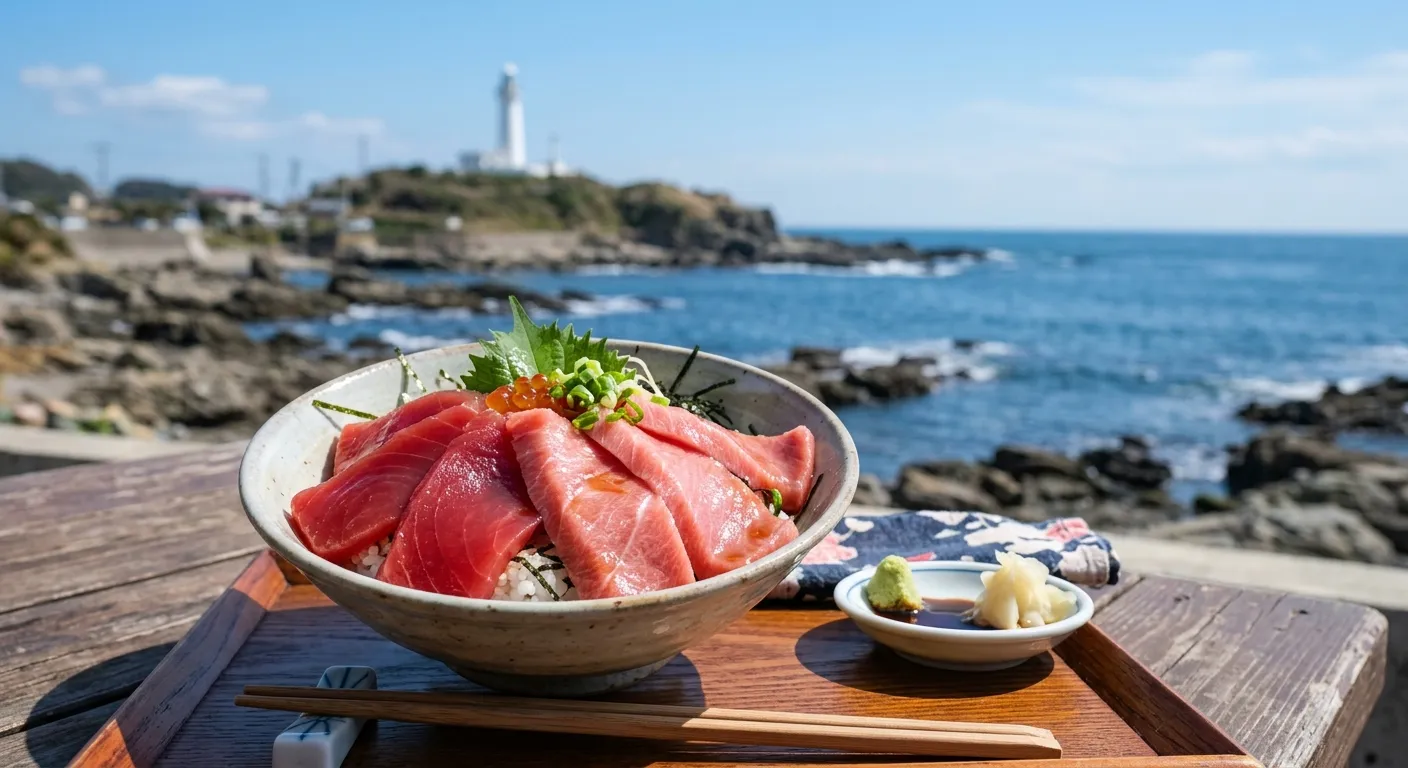 三崎港のマグロランチ