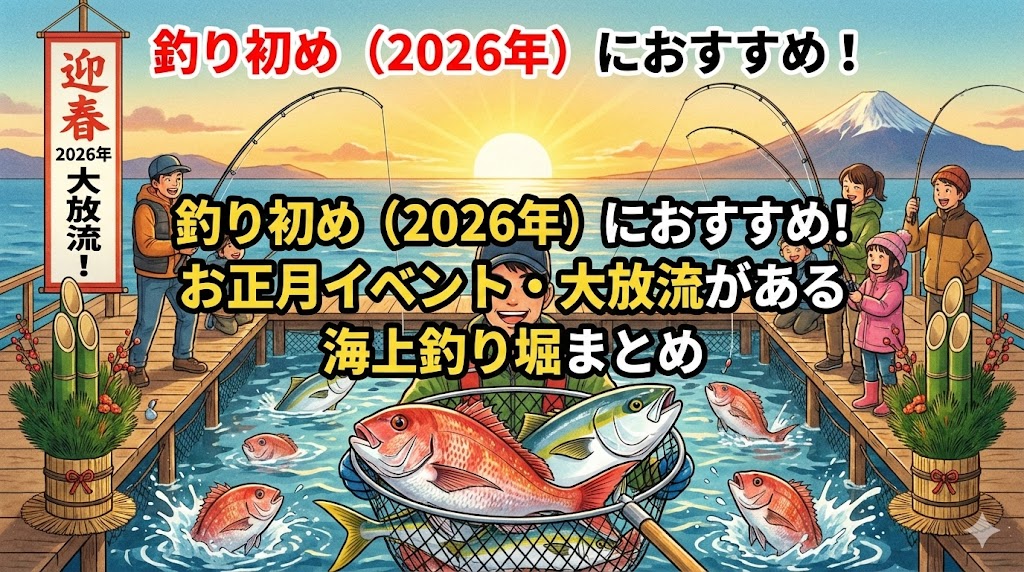 2026年最初の投稿。海上釣り堀は年明けからイベント放流が増えます。その傾向をまとめた内容。