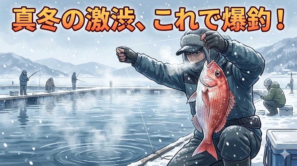 1月にもなると海上釣り堀でも魚の活性は落ちる。そんな中でも釣れるための戦略をまとめている記事。